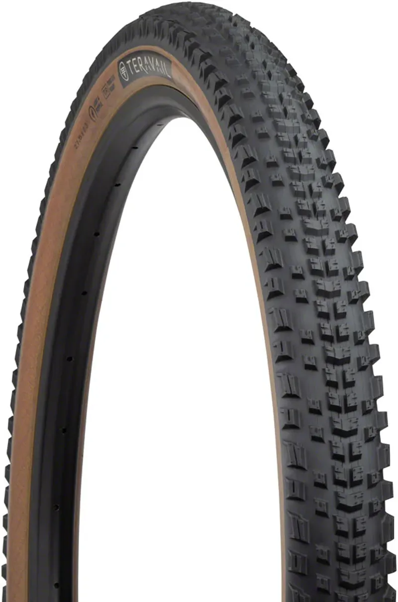 Teravail Ehline 27.5in Tubeless Ready Folding XC/Trail Light and Supple 60Tpi Casing in Black/Tan-1