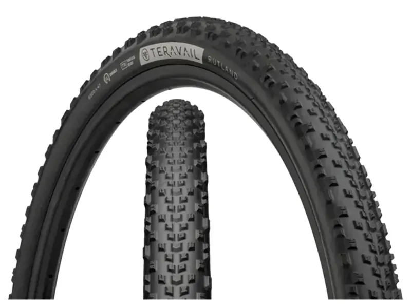 Teravail Rutland 29 inch Durable Tubeless Ready Folding Gravel Tire in Black