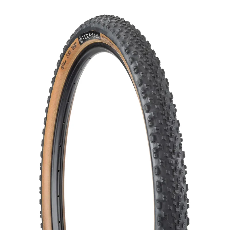 Teravail Rutland 700c Tubeless Ready Folding Gravel Durable Fast Compound 60Tpi Casing in Black/Tan
