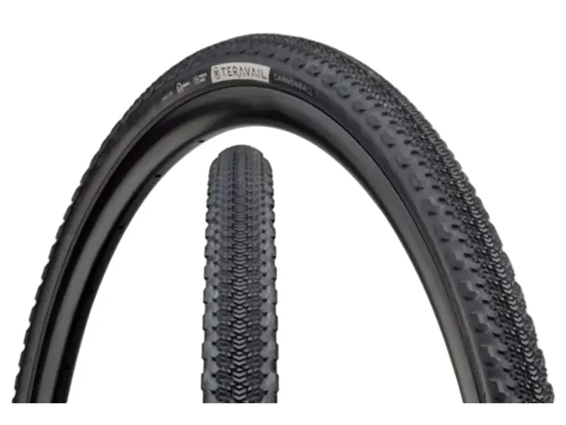 Teravail Cannonball 700c Tubeless Ready Folding Gravel/Race Durable Fast Compound 60Tpi Casing in Black