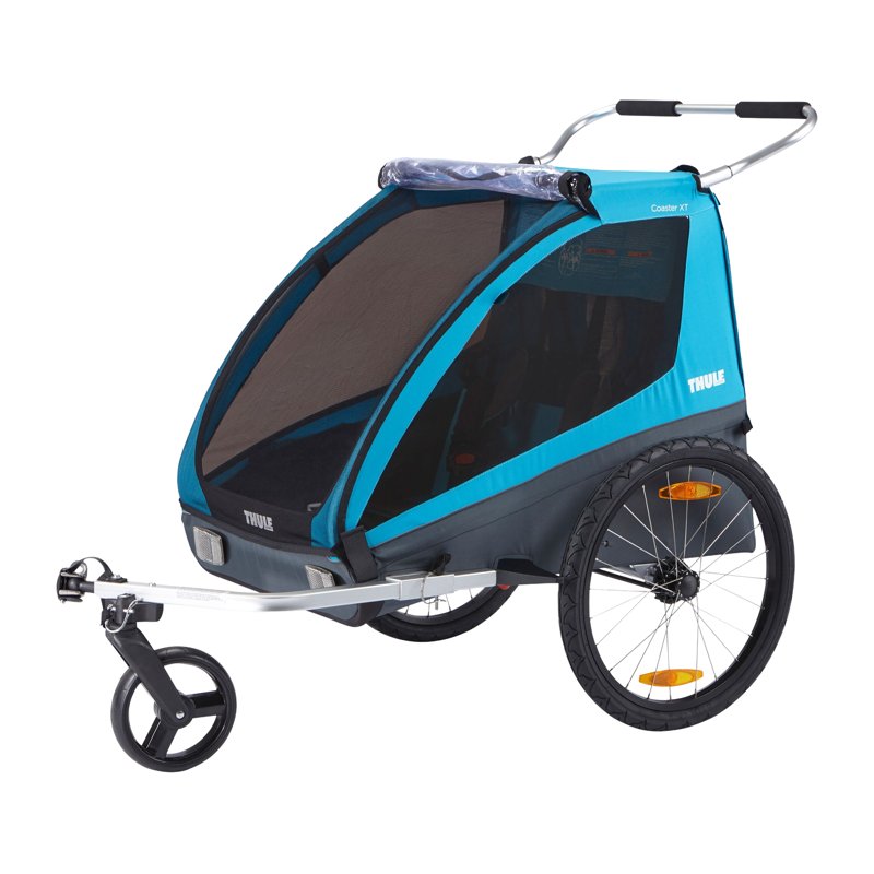 Balfes Bikes Thule Coaster XT - 2-Seat Bike Trailer in Blue | Free postage over £30, £10 off first order, price match & 0% finance.