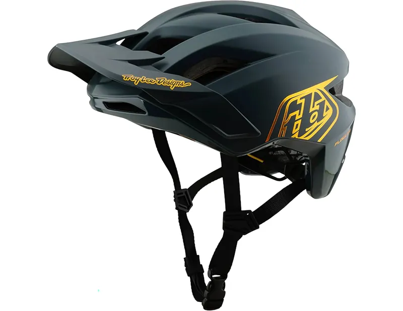 Troy Lee Designs Youth Flowline Helmet in Grey/Gold