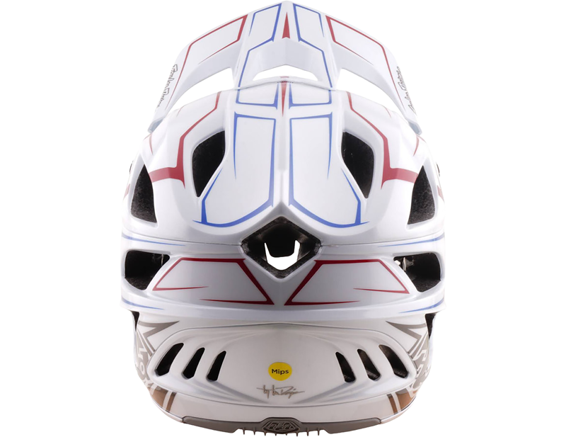Troy Lee Stage Stunt MIPS 3/4 Helmet in Pinstripe White-4