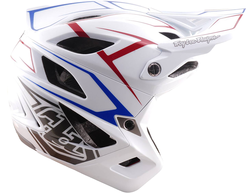 Troy Lee Stage Stunt MIPS 3/4 Helmet in Pinstripe White-3