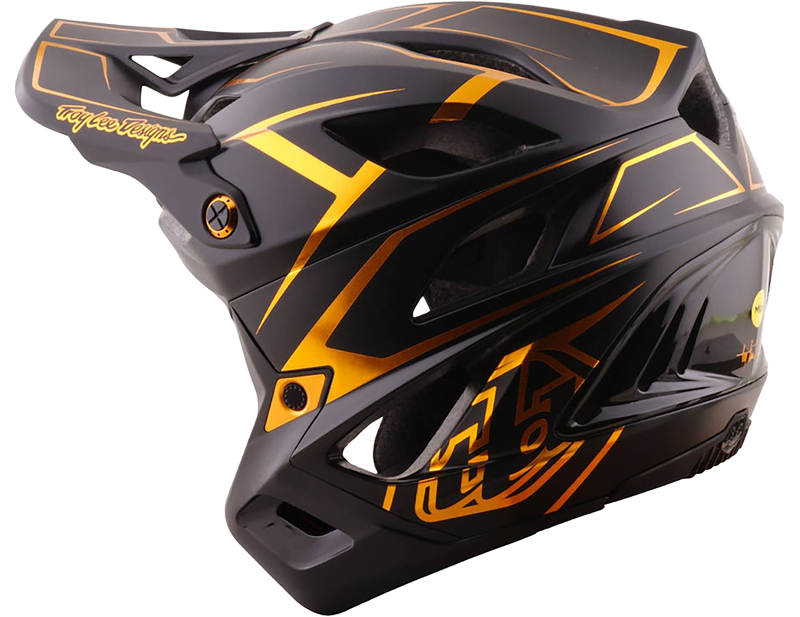 Troy Lee Stage Stunt MIPS 3/4 Helmet in Pinstripe Black-1
