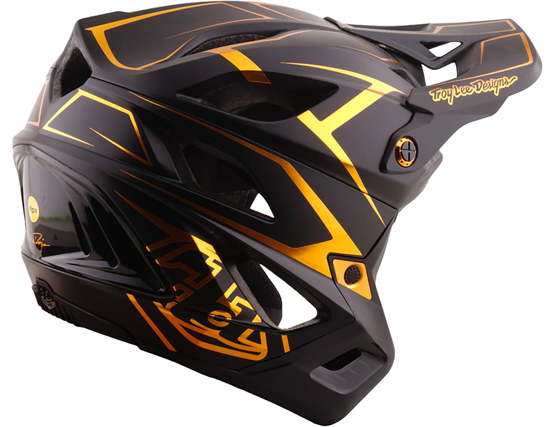 Troy Lee Stage Stunt MIPS 3/4 Helmet in Pinstripe Black-3