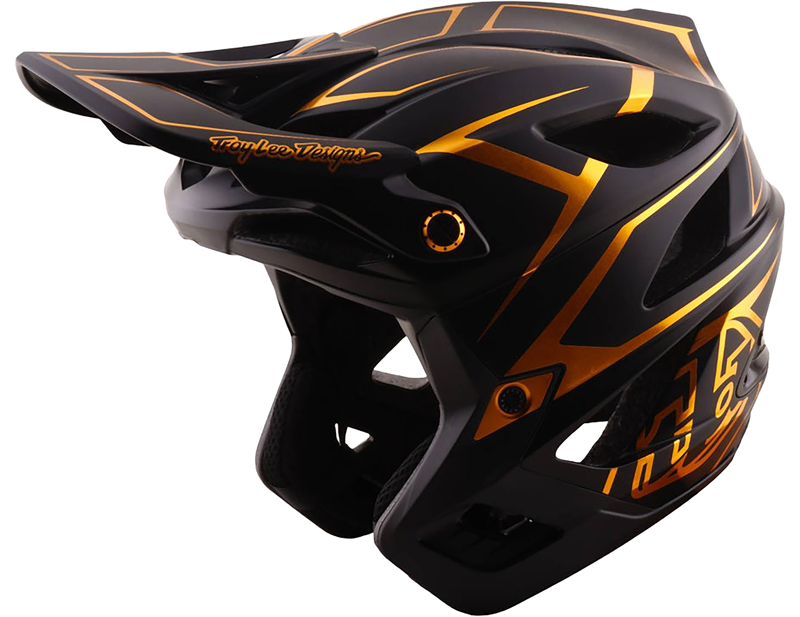 Troy Lee Stage Stunt MIPS 3/4 Helmet in Pinstripe Black