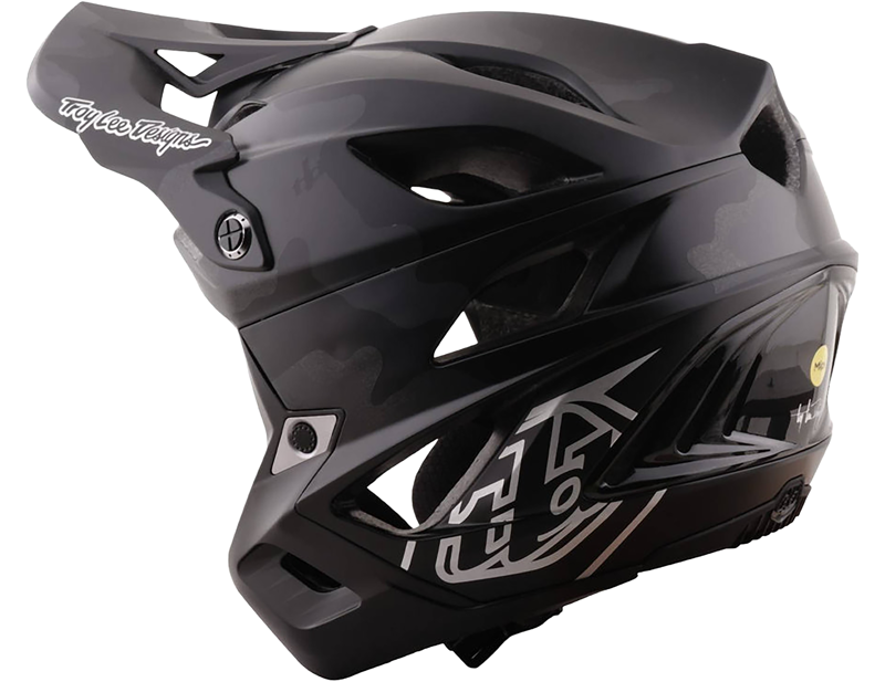 Troy Lee Stage Stunt MIPS 3/4 Helmet in Split Black Camo-3