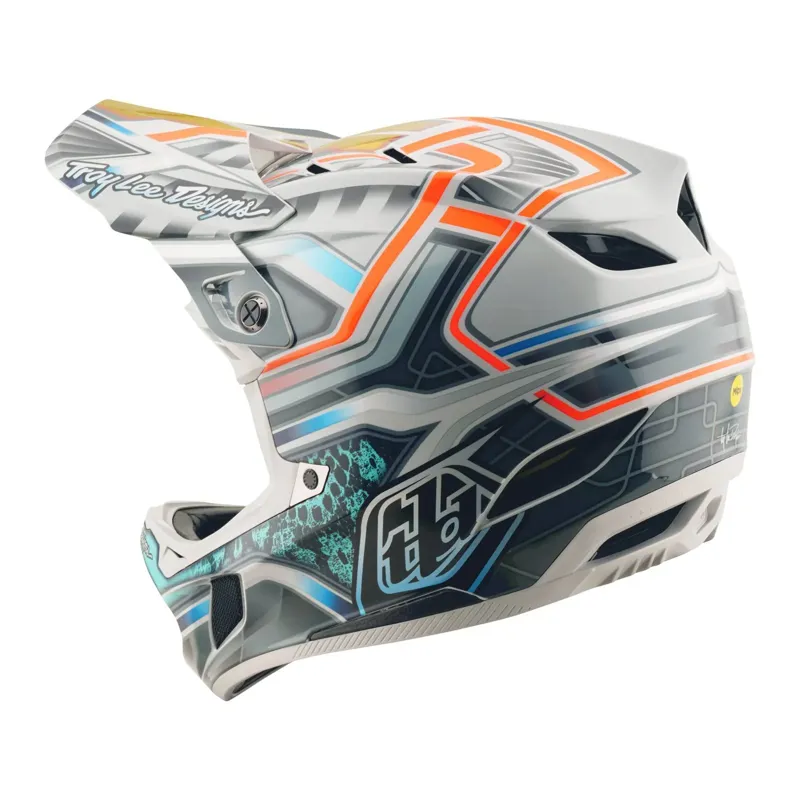 Troy Lee Designs D4 Composite Helmet in Lowrider Grey-1