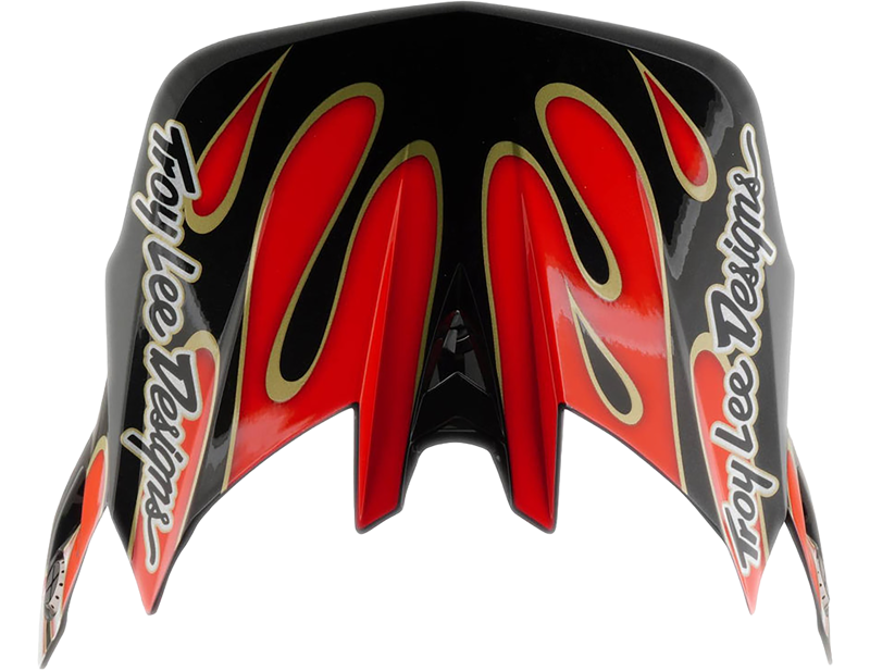 Troy Lee D4 Visor in Overspray White/Red