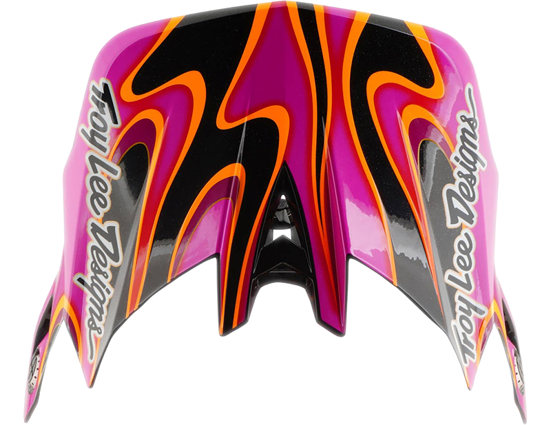 Troy Lee D4 Visor in Torched Carbon/Magenta