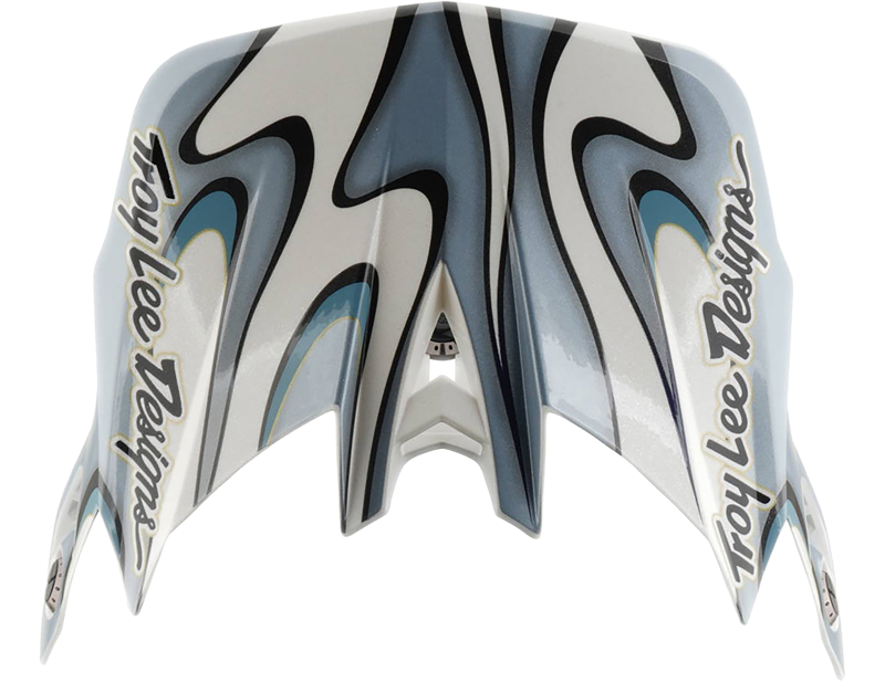 Troy Lee D4 Visor in Torched White/Silver