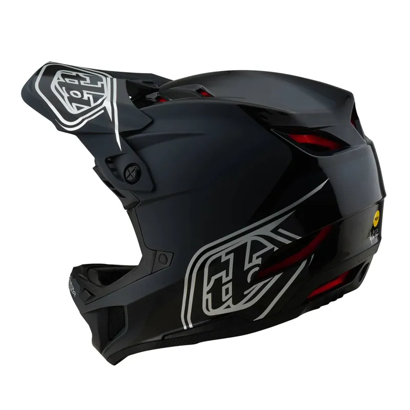 Troy Lee Designs D4 Polyacrylite Helmet in Shadow Black-1