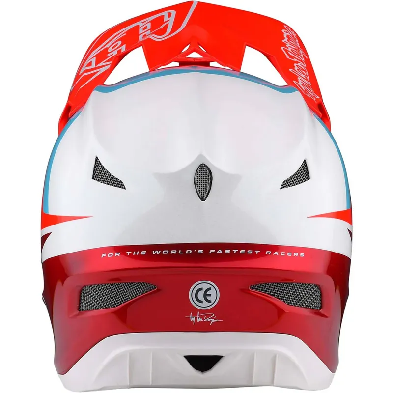 Troy Lee Designs D3 Fiberlite Helmet in Slant - Red-7