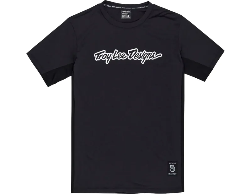 Balfes Bikes Troy Lee Designs Skyline Short Sleeve Ride Tee in Signature Black | Free postage over £30, £10 off first order, price match & 0% finance.