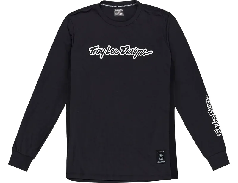 Balfes Bikes Troy Lee Designs Skyline Long Sleeve Ride Tee in Signature Black | Free postage over £30, £10 off first order, price match & 0% finance.