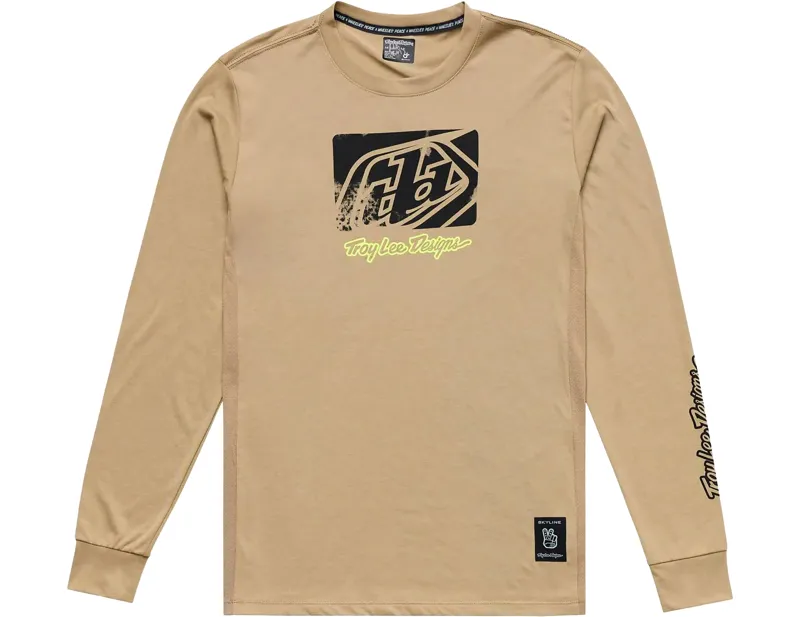 Balfes Bikes Troy Lee Designs Skyline Long Sleeve Ride Tee in Scrubbed Timber | Free postage over £30, £10 off first order, price match & 0% finance.