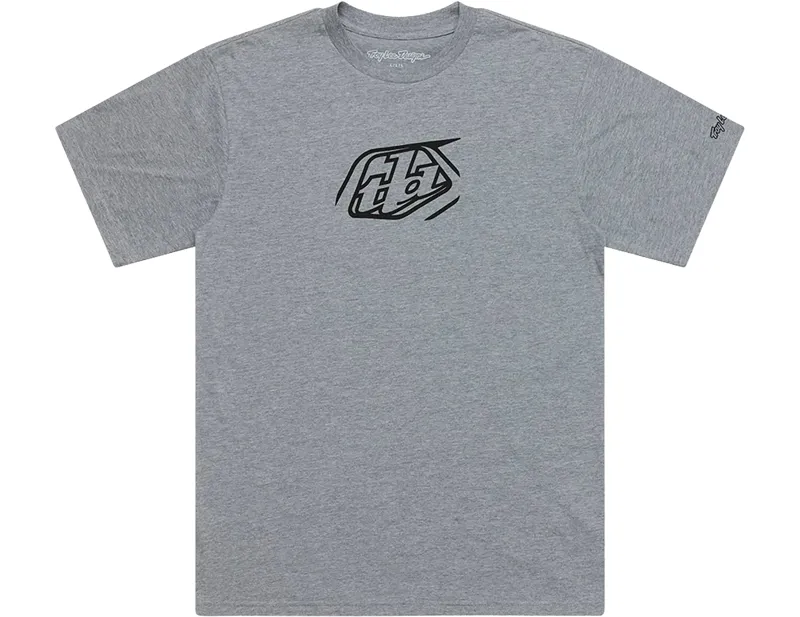 Balfes Bikes Troy Lee Designs Short Sleeve Badge Tee in Grey Heather | Free postage over £30, £10 off first order, price match & 0% finance.