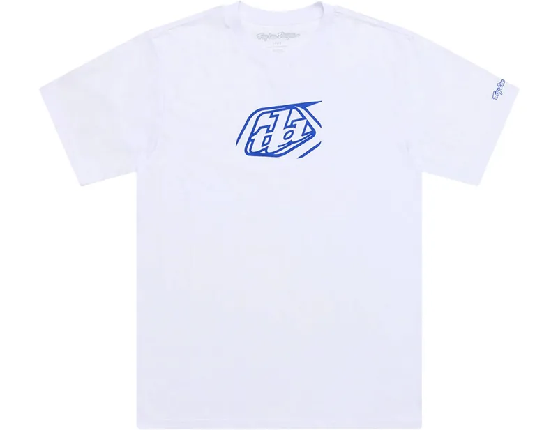 Balfes Bikes Troy Lee Designs Short Sleeve Badge Tee in White | Free postage over £30, £10 off first order, price match & 0% finance.