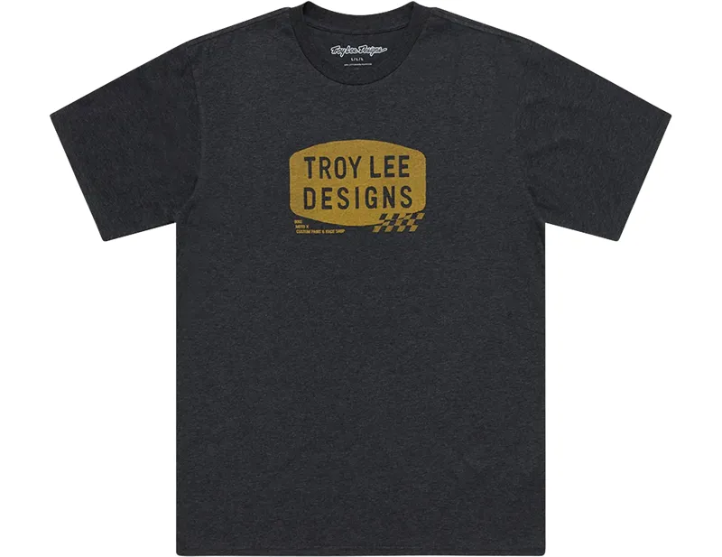 Balfes Bikes Troy Lee Designs Short Sleeve Stamp Tee in Black Heather | Free postage over £30, £10 off first order, price match & 0% finance.
