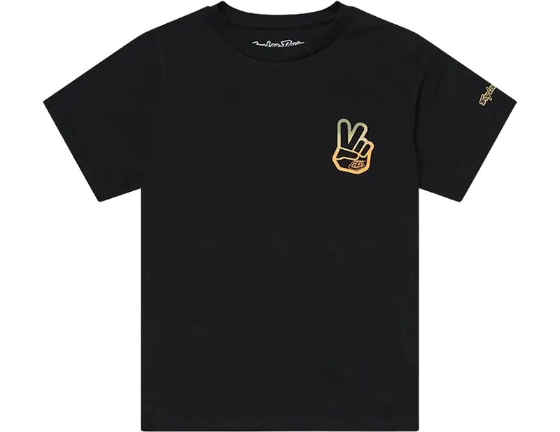 Balfes Bikes Troy Lee Designs Youth Short Sleeve Peace Out Tee in Black | Free postage over £30, £10 off first order, price match & 0% finance.