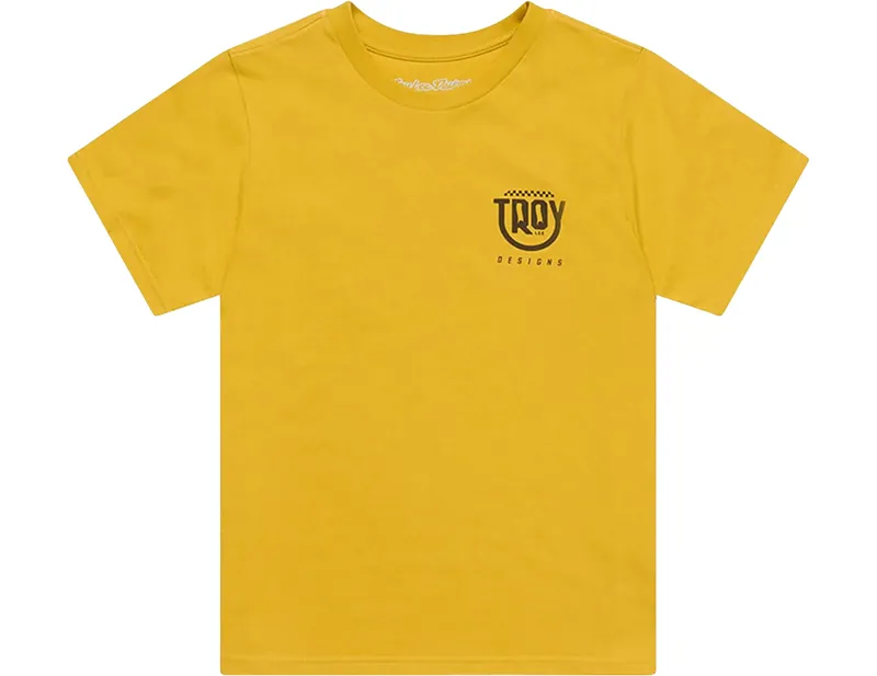 Balfes Bikes Troy Lee Designs Youth Short Sleeve Smiley Tee in Golden | Free postage over £30, £10 off first order, price match & 0% finance.