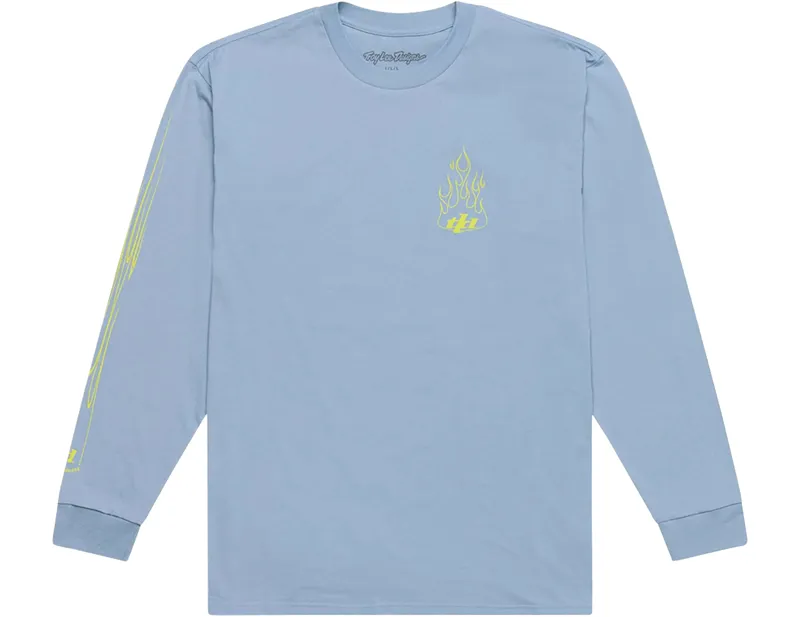 Balfes Bikes Troy Lee Designs Long Sleeve Torched Tee in Smoke Blue | Free postage over £30, £10 off first order, price match & 0% finance.