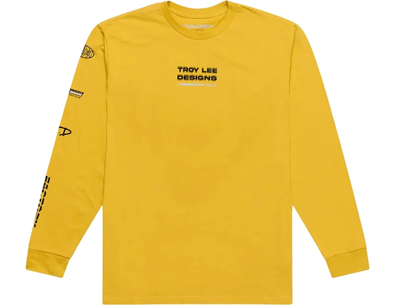 Balfes Bikes Troy Lee Designs Long Sleeve Factory Tee in Golden | Free postage over £30, £10 off first order, price match & 0% finance.