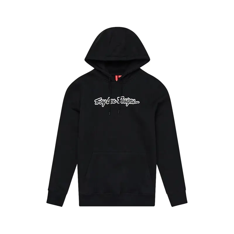 Balfes Bikes Troy Lee Designs Pullover Signature Hoodie in Black | Free postage over £30, £10 off first order, price match & 0% finance.