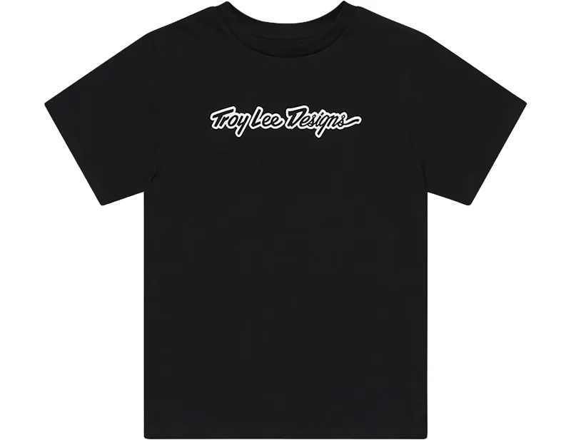 Balfes Bikes Troy Lee Designs Womens Short Sleeve Signature Tee in Black | Free postage over £30, £10 off first order, price match & 0% finance.