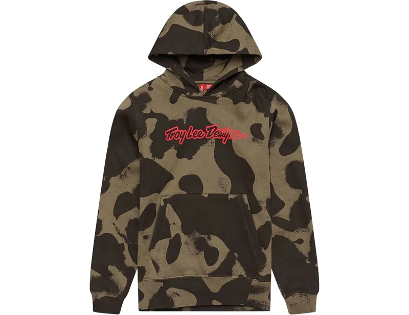 Balfes Bikes Troy Lee Designs Youth Signature Pullover in Olive Camo | Free postage over £30, £10 off first order, price match & 0% finance.