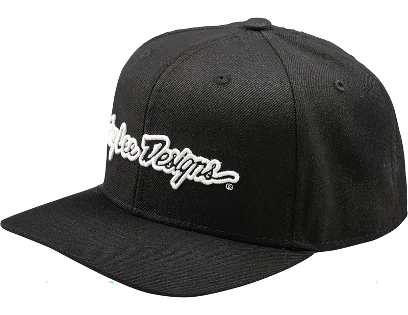 Balfes Bikes Troy Lee Designs Curved Snapback Signature Hat in Black | Free postage over £30, £10 off first order, price match & 0% finance.