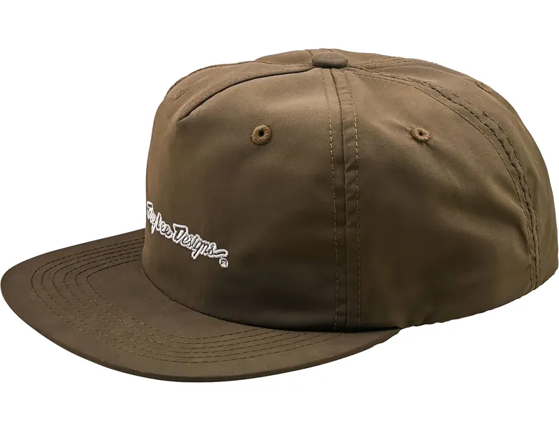 Balfes Bikes Troy Lee Designs Unstructured Signature Snapback in Olive Canvas | Free postage over £30, £10 off first order, price match & 0% finance.