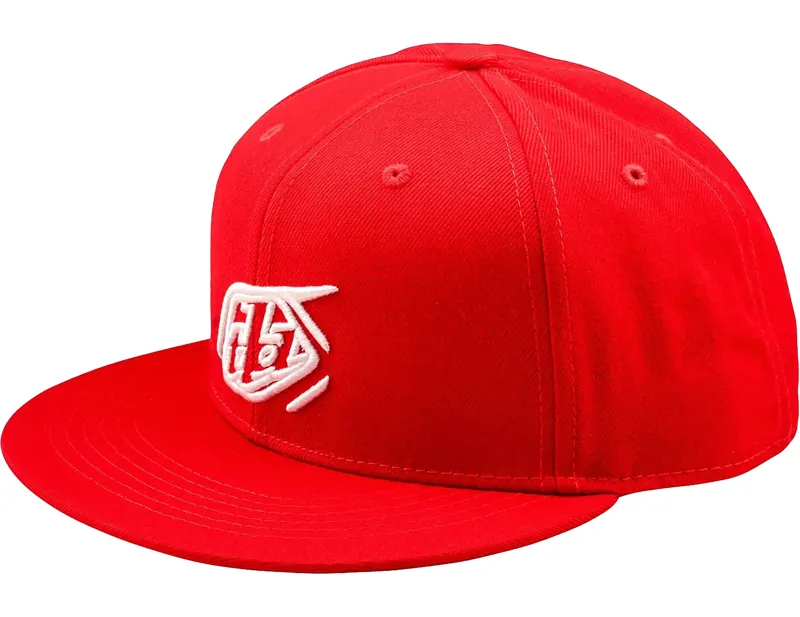 Balfes Bikes Troy Lee Designs Flat Bill Badge Snapback in Red | Free postage over £30, £10 off first order, price match & 0% finance.