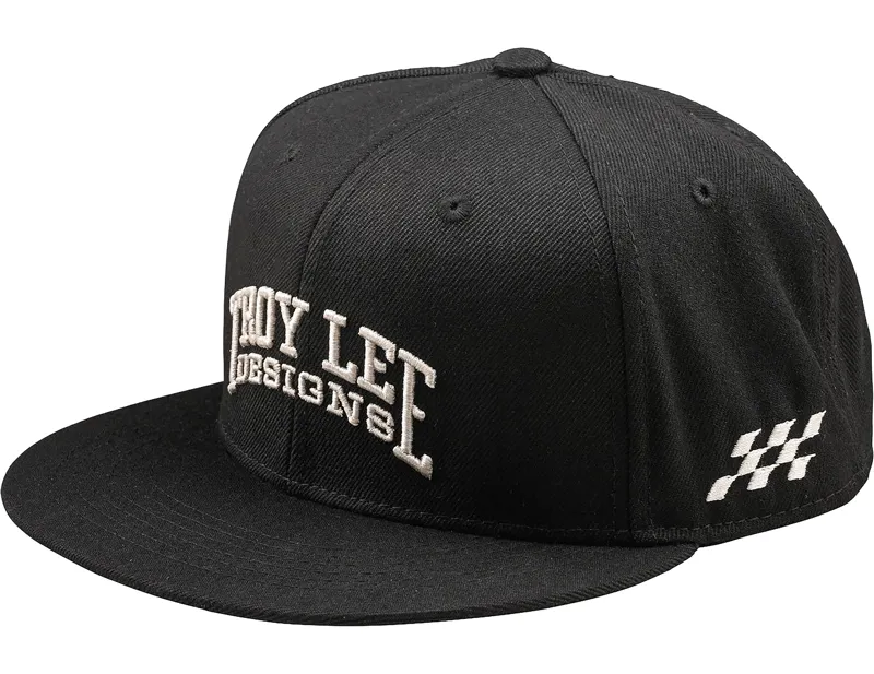 Balfes Bikes Troy Lee Designs Flat Bill Scholar Snapback in Black | Free postage over £30, £10 off first order, price match & 0% finance.