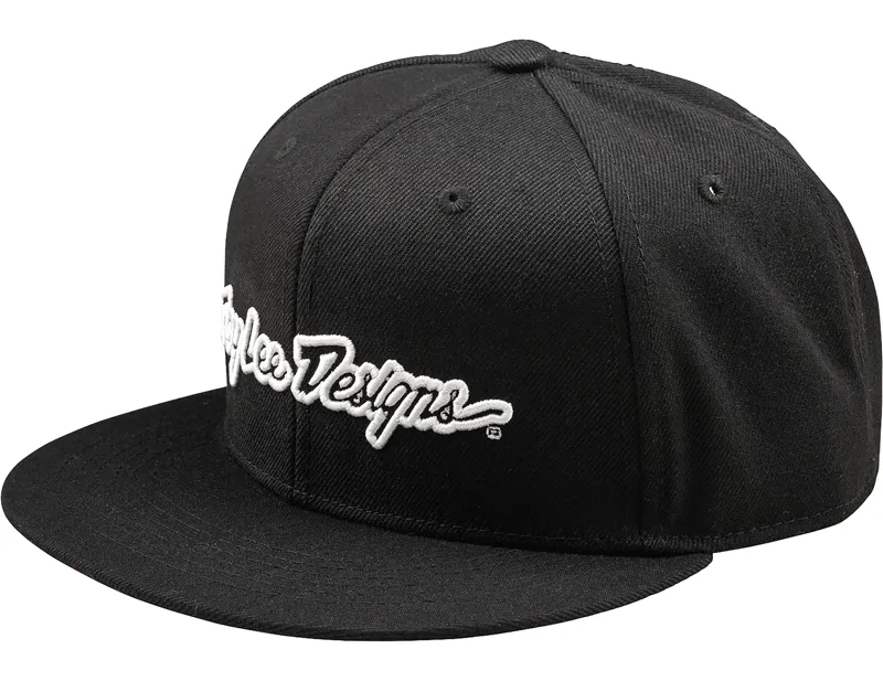 Balfes Bikes Troy Lee Designs Flat Bill Signature Snapback in Black | Free postage over £30, £10 off first order, price match & 0% finance.
