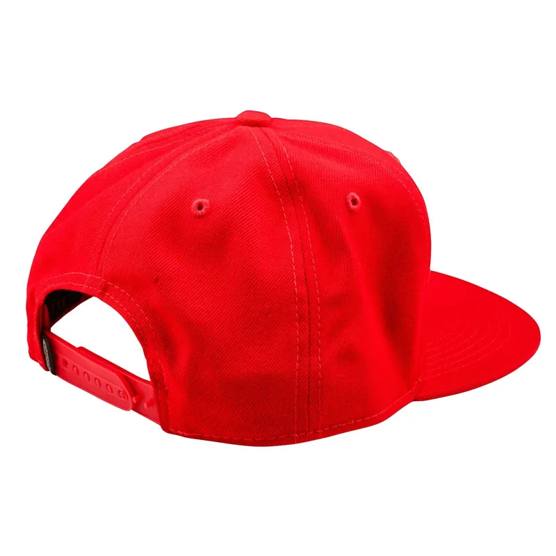 Troy Lee Designs Flat Bill Signature Snapback in Red -1