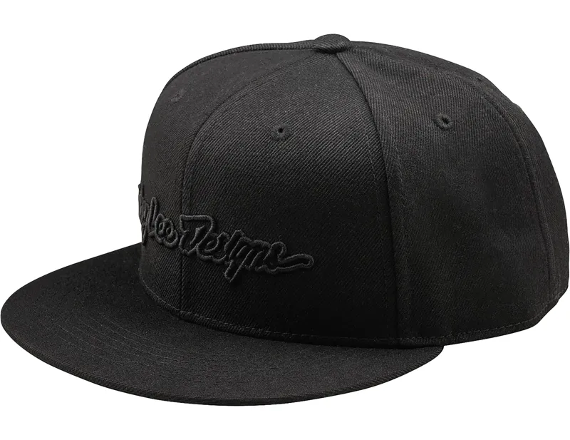 Balfes Bikes Troy Lee Designs Flat Bill Signature Snapback in Black/Black | Free postage over £30, £10 off first order, price match & 0% finance.