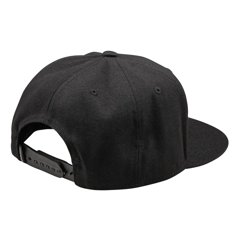 Troy Lee Designs Flat Bill Signature Snapback in Black/Black-1