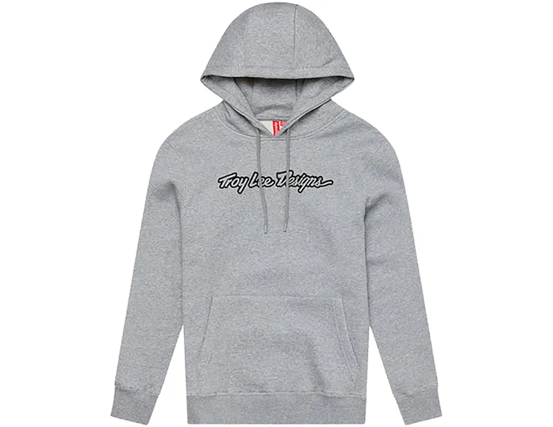 Troy Lee Designs Pullover Signature Hoodie in Grey Heather