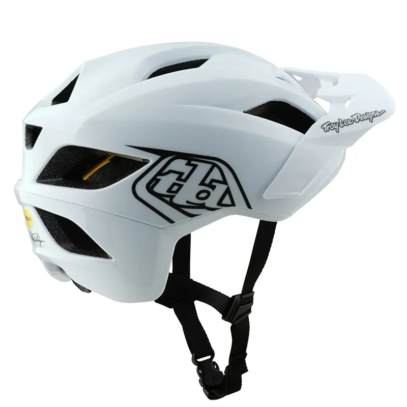 Troy Lee Designs Flowline MIPS Helmet in Point White/Black-2