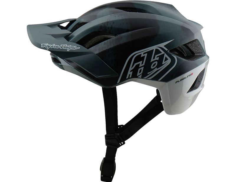 Troy Lee Designs Flowline SE MIPS Helmet in Badge Camo Grey-1