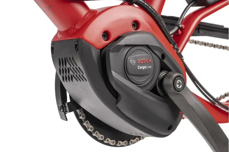 Tern Quick Haul Long D9 Performance 500Wh Electric Cargo Bike 2027 in Satin Traffic Red-2