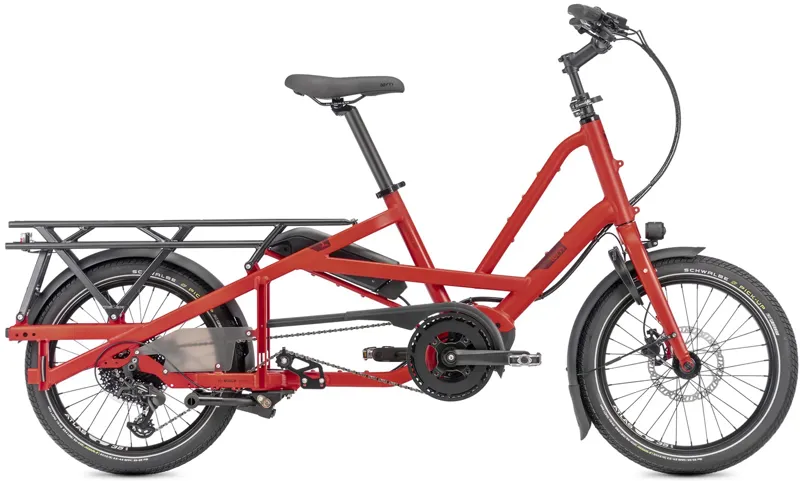 Tern Quick Haul Long D9 Performance 500Wh Electric Cargo Bike 2027 in Satin Traffic Red