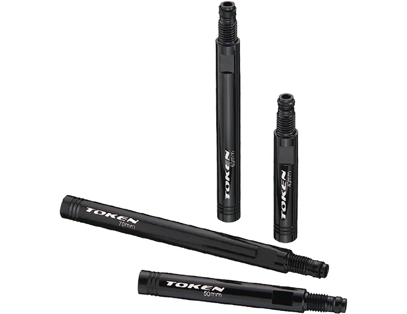 Balfes Bikes Token Alloy Valve Extenders in Black | Free postage over £30, £10 off first order, price match & 0% finance.