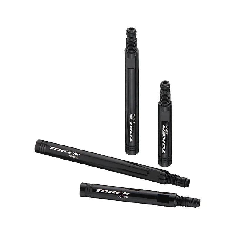 Balfes Bikes Token Alloy Valve Extenders in Black | Free postage over £30, £10 off first order, price match & 0% finance.