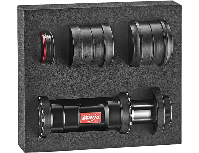 Token Ninja Bottom Bracket 3 in 1 Package TBT Bearings in Black