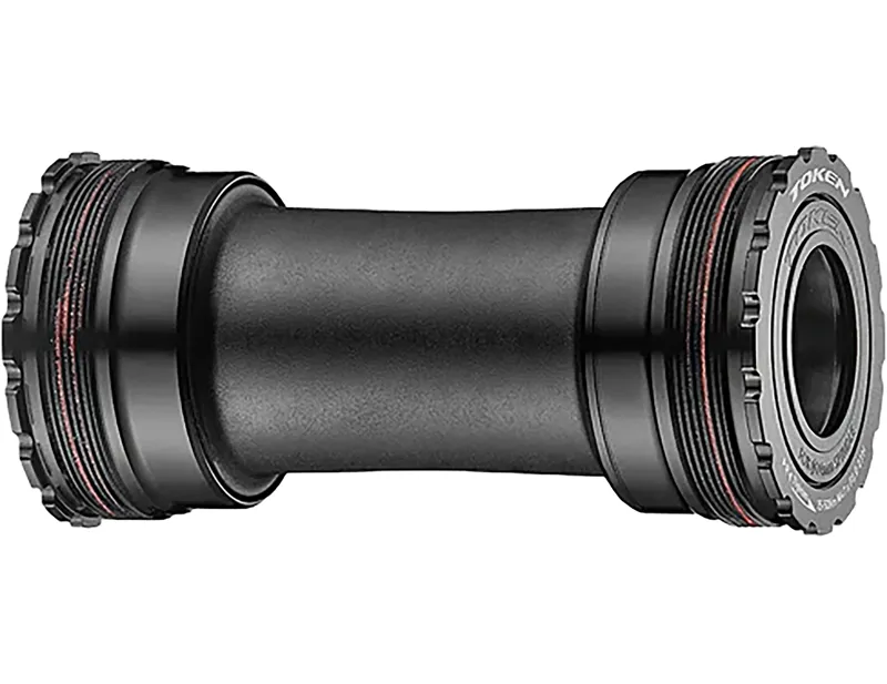 Token T47 Threaded Bottom Bracket INT 85.5/86.5/92mm Shimano in Black