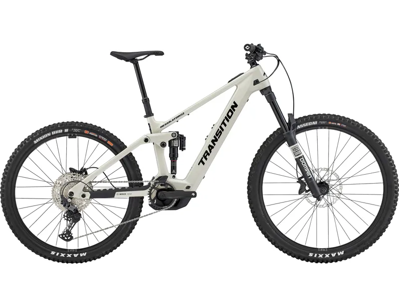 Transition Regulator CX Deore Mullet Electric Carbon Full Suspension MTB 2025 in White
