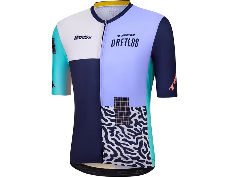 Trek Driftless Team Replica Cycling Short Sleeve Jersey in Dark Blue/Light Blue-2